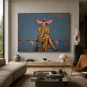 Vintage Americana Art | Western Lady’s Sip-1