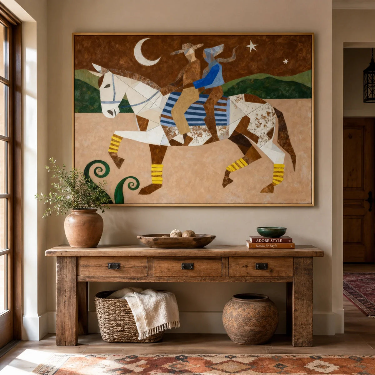 Vintage Americana Art | Moonlit Passage