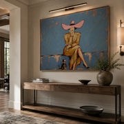 Vintage Americana Art | Western Lady’s Sip-1