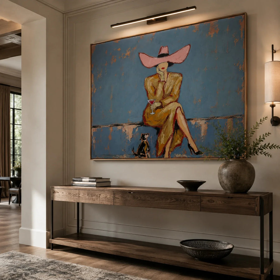 Vintage Americana Art | Western Lady’s Sip-1