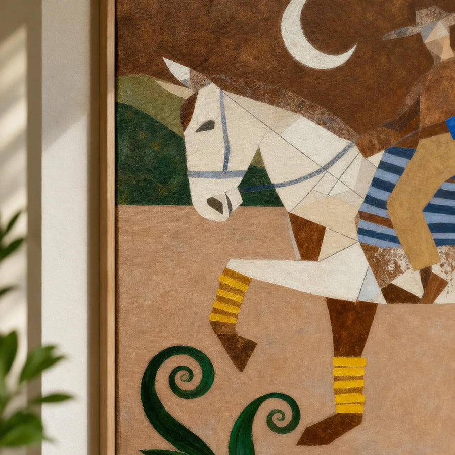 Vintage Americana Art | Moonlit Passage
