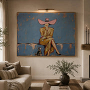 Vintage Americana Art | Western Lady’s Sip-1
