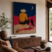 POP Art | Lunar Vigil Over the Painted West