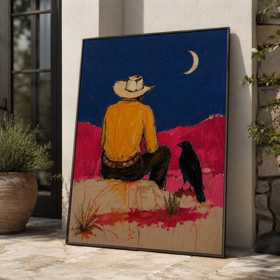 POP Art | Lunar Vigil Over the Painted West