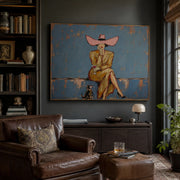 Vintage Americana Art | Western Lady’s Sip-1