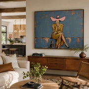 Vintage Americana Art | Western Lady’s Sip-1