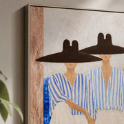 Vintage Americana Art | Seaside Hat Pair