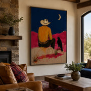 POP Art | Lunar Vigil Over the Painted West