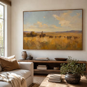 Vintage Americana Art | The Golden Silence of the Range