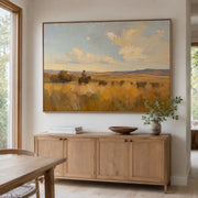 Vintage Americana Art | The Golden Silence of the Range