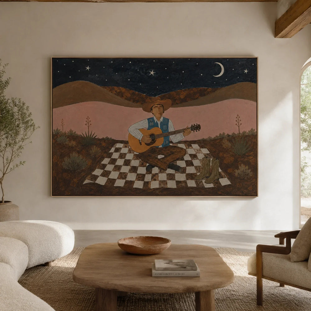 Vintage Americana Art | Songs Beneath the Desert Moon