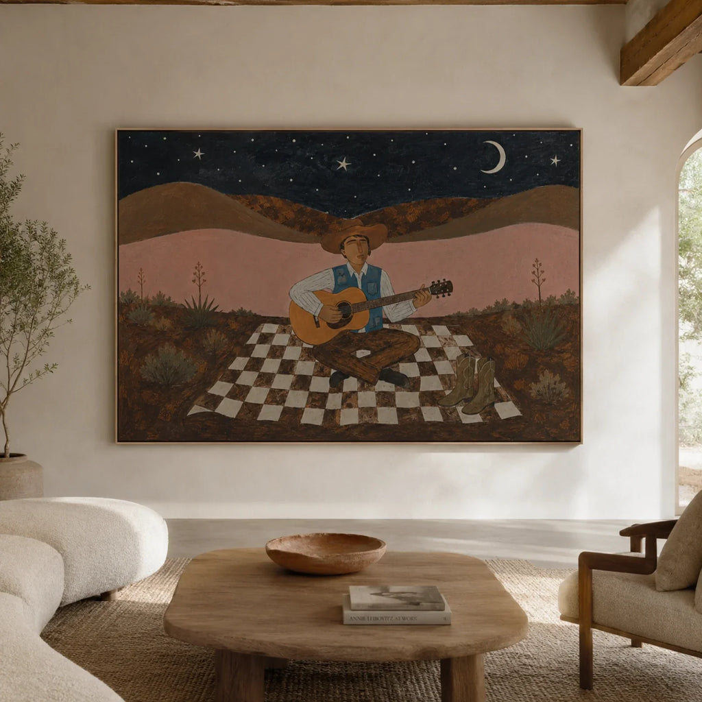 Vintage Americana Art | Songs Beneath the Desert Moon