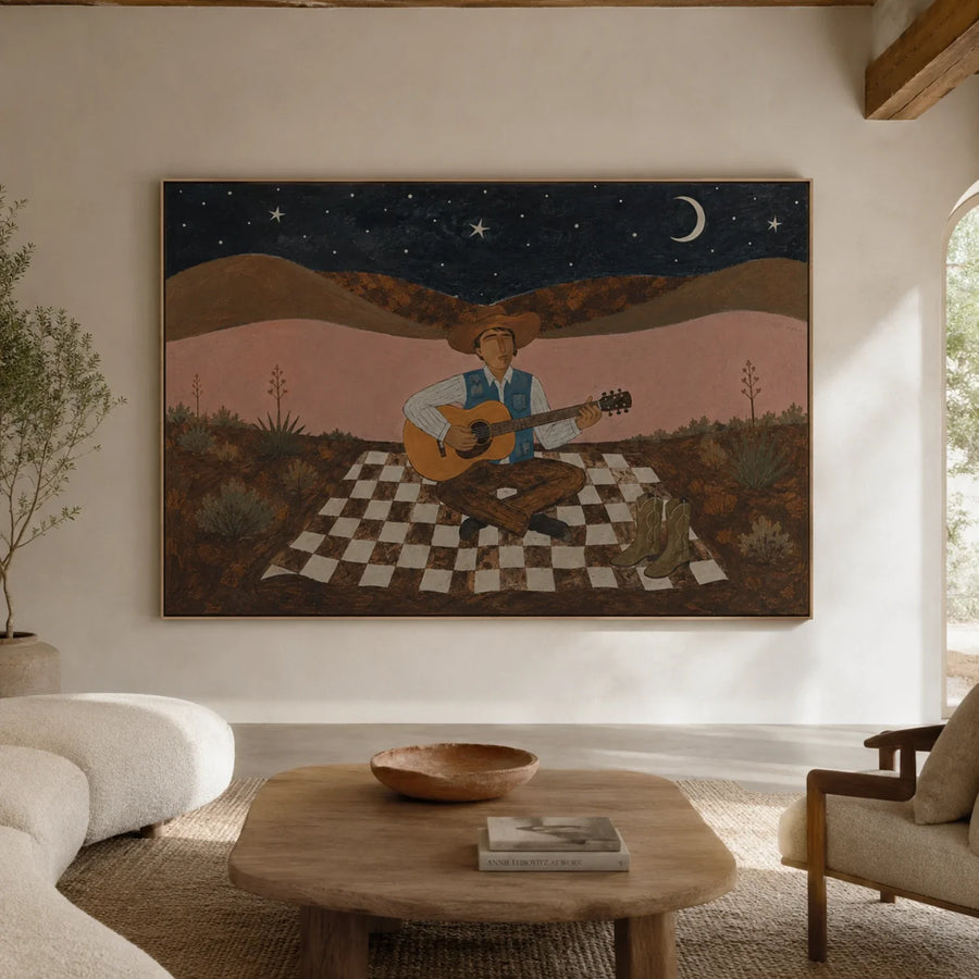 Vintage Americana Art | Songs Beneath the Desert Moon