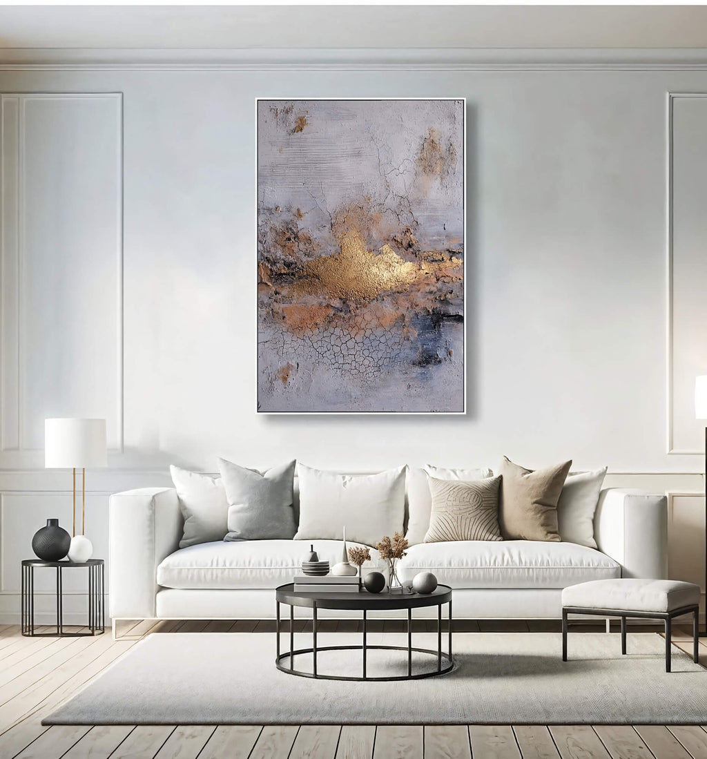 Wabi-Sabi Art | Cracked Gold Horizon