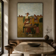 Vintage Americana Art | Prairie Folk Guitar Serenade