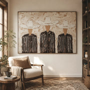 Vintage Americana Art |Trinity in Linen