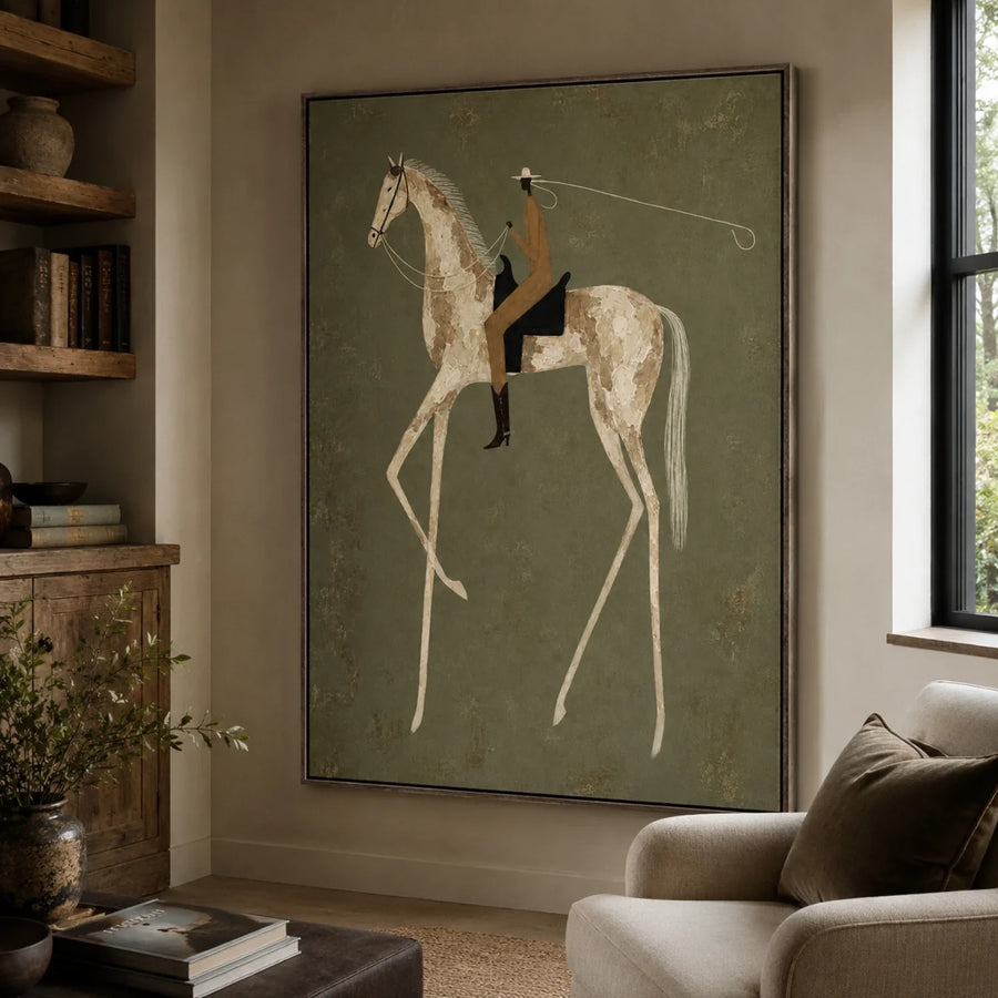 Vintage Americana Art | Pale Gallop