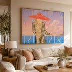 Vintage Americana Art | Blush Sea Gaze