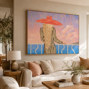 Vintage Americana Art | Blush Sea Gaze