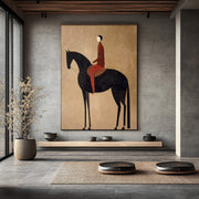 Vintage Americana Art | Crimson Solitude