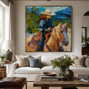 Vintage Americana Art | Brushstroke Rider