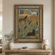 Vintage Americana Art | Five Pasture Horses