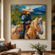 Vintage Americana Art | Brushstroke Rider