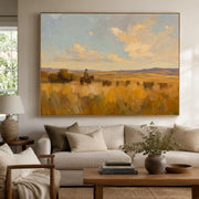 Vintage Americana Art | The Golden Silence of the Range
