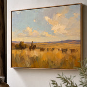 Vintage Americana Art | The Golden Silence of the Range