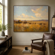 Vintage Americana Art | The Golden Silence of the Range