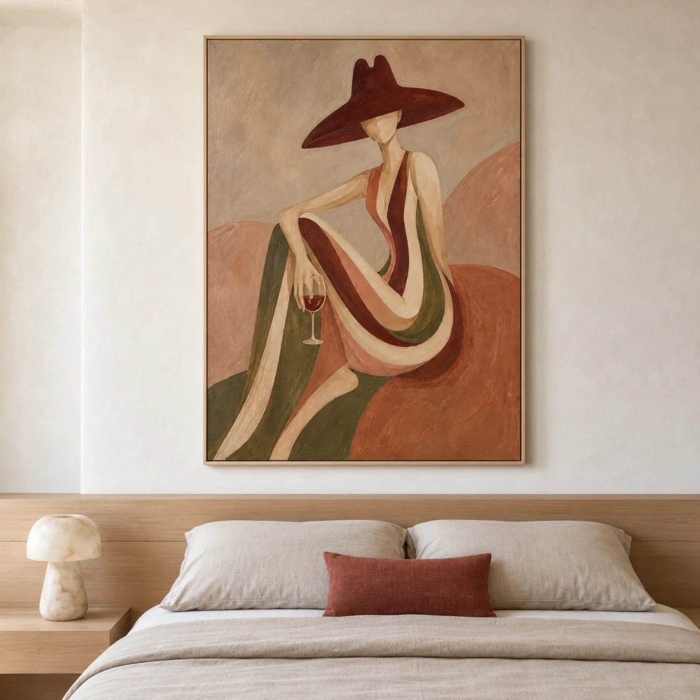 Vintage Americana Art | Terracotta Wine Reverie