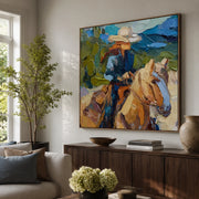 Vintage Americana Art | Brushstroke Rider