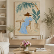 Vintage Americana Art | Blue Patio Reverie