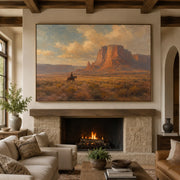 Vintage Americana Art | Beneath the Patience of Red Stone
