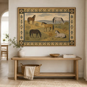Vintage Americana Art |  Hilltop Horses