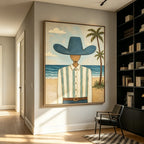 Vintage Americana Art | Coastal Cowboy Reverie