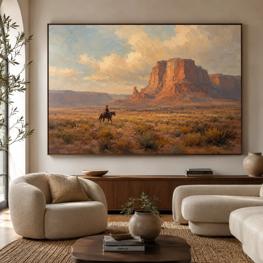 Vintage Americana Art | Beneath the Patience of Red Stone