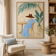 Vintage Americana Art | Blue Patio Reverie