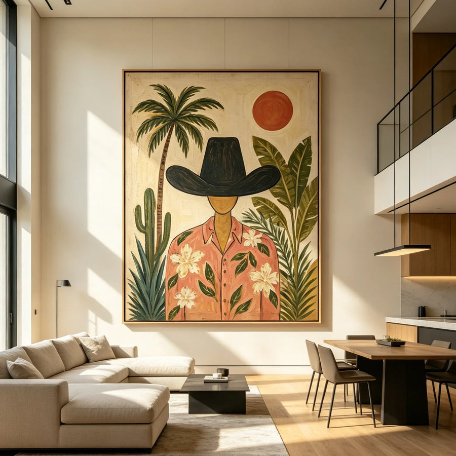 Vintage Americana Art | Palm And Western Wanderer