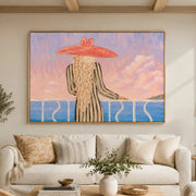 Vintage Americana Art | Blush Sea Gaze
