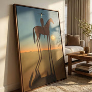 Vintage Americana Art | Sunset Rider Silhouette