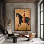 Vintage Americana Art | Crimson Elegance