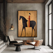 Vintage Americana Art | Crimson Elegance