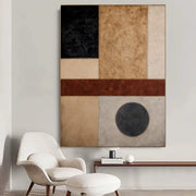 Wabi-Sabi Art | Textured Geometric Balance