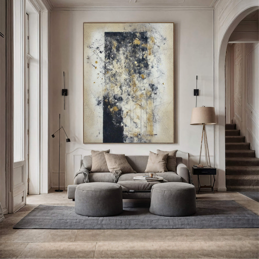 Contemporary Luxe Art | Gilded Faded Strata