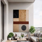 Wabi-Sabi Art | Textured Geometric Balance