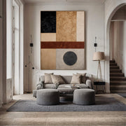 Wabi-Sabi Art | Textured Geometric Balance