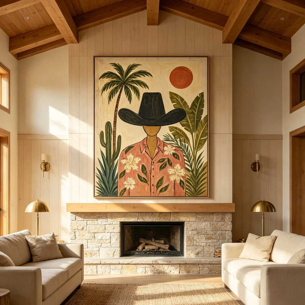 Vintage Americana Art | Palm And Western Wanderer