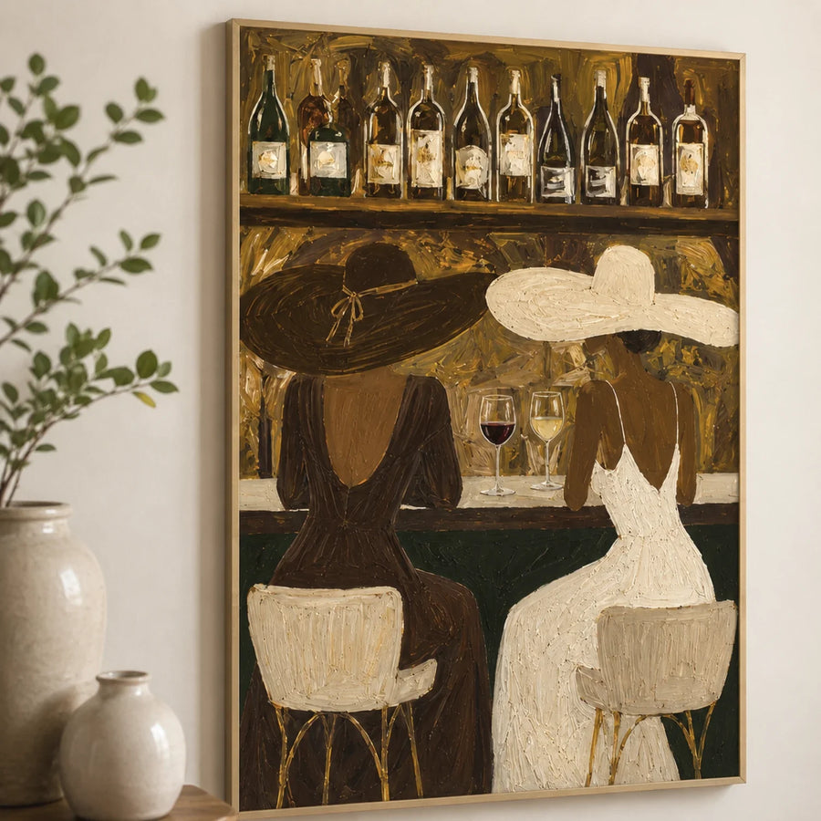 Vintage Americana Art | Bar Hat Duet