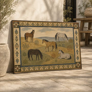 Vintage Americana Art |  Hilltop Horses